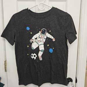 Cat & Jack astronaut soccer shirt LG 12/14